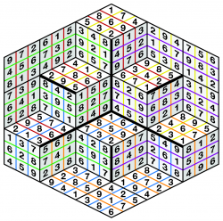 Sample giant 3D sudoku solution